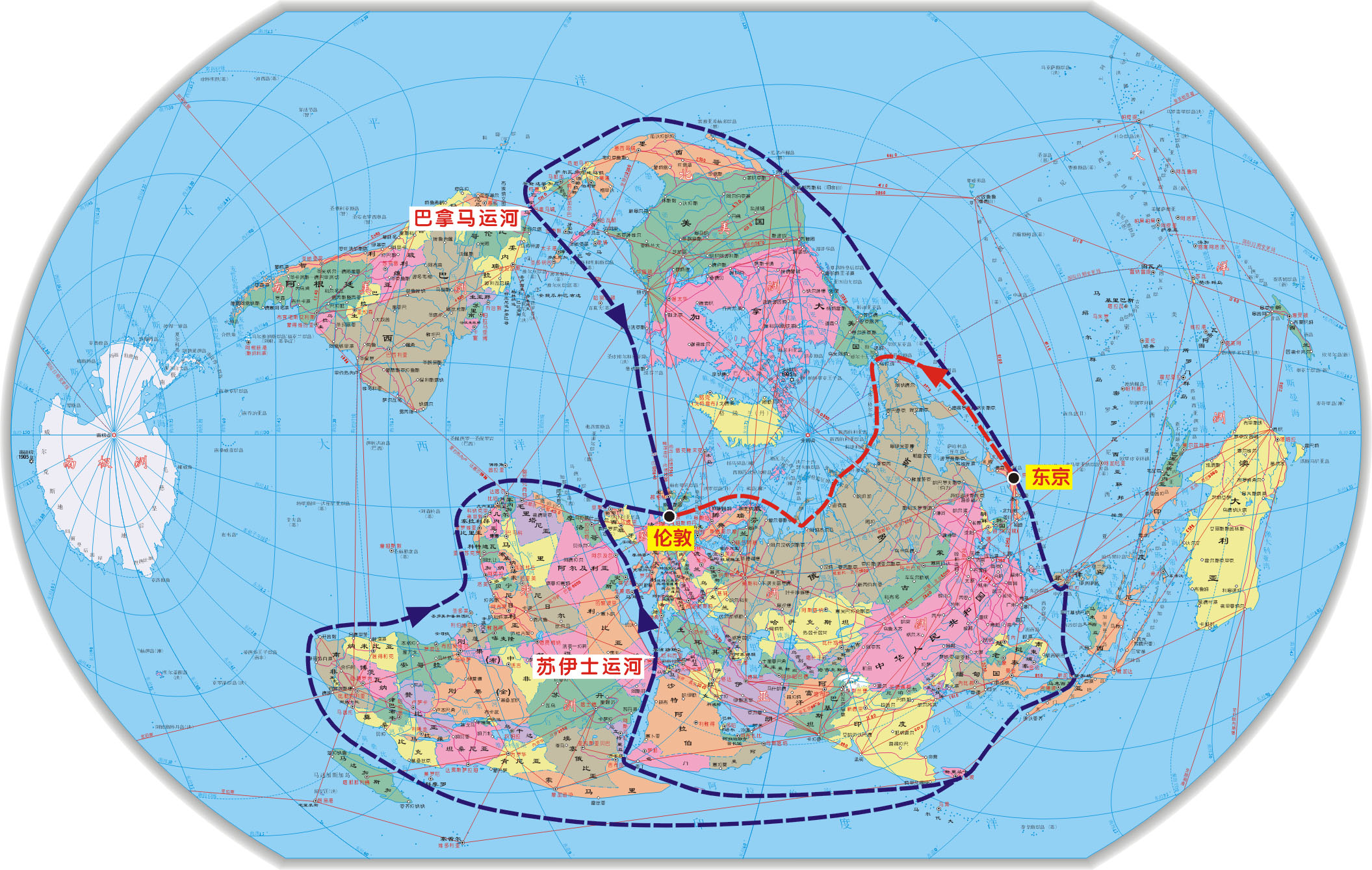 北极航道将成新马六甲海峡(世界地图图示)图片